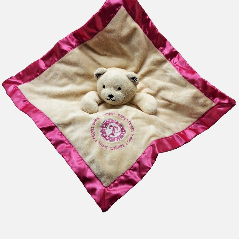 Baby Fanatic Tan and Pink Stuffed Animal Blanket